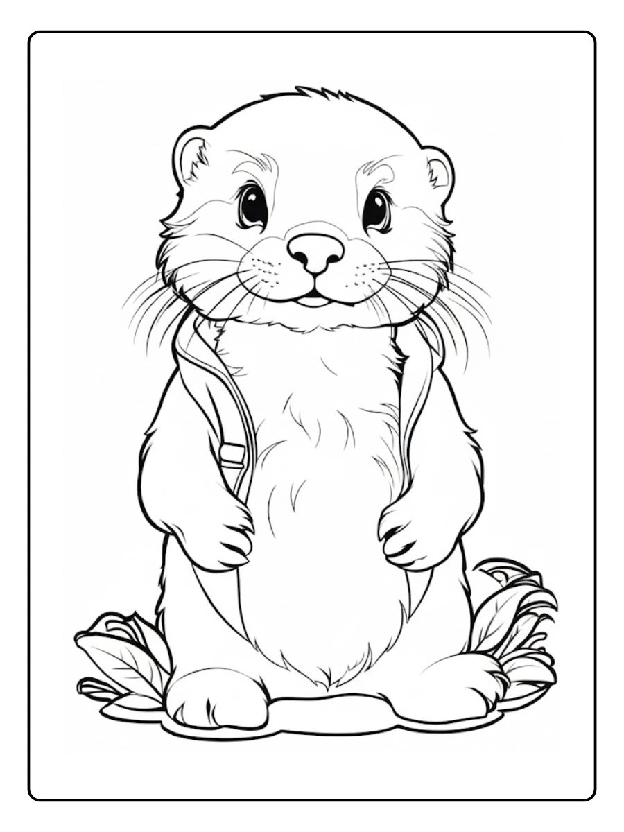 nutria para colorear (10)