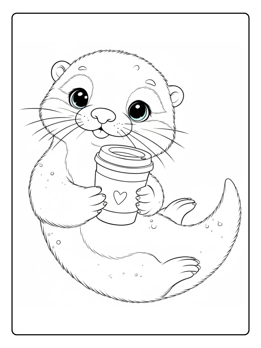 nutria para colorear (13)