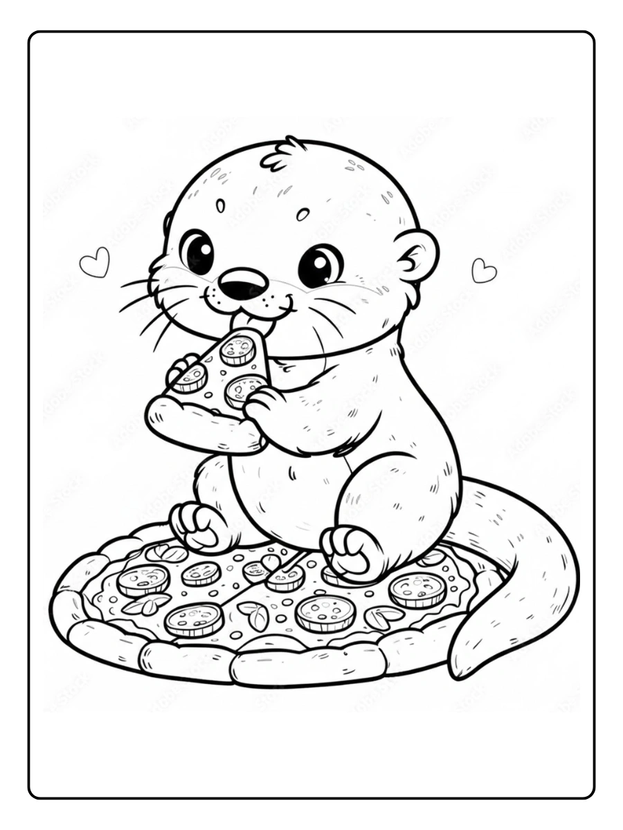 nutria para colorear (14)