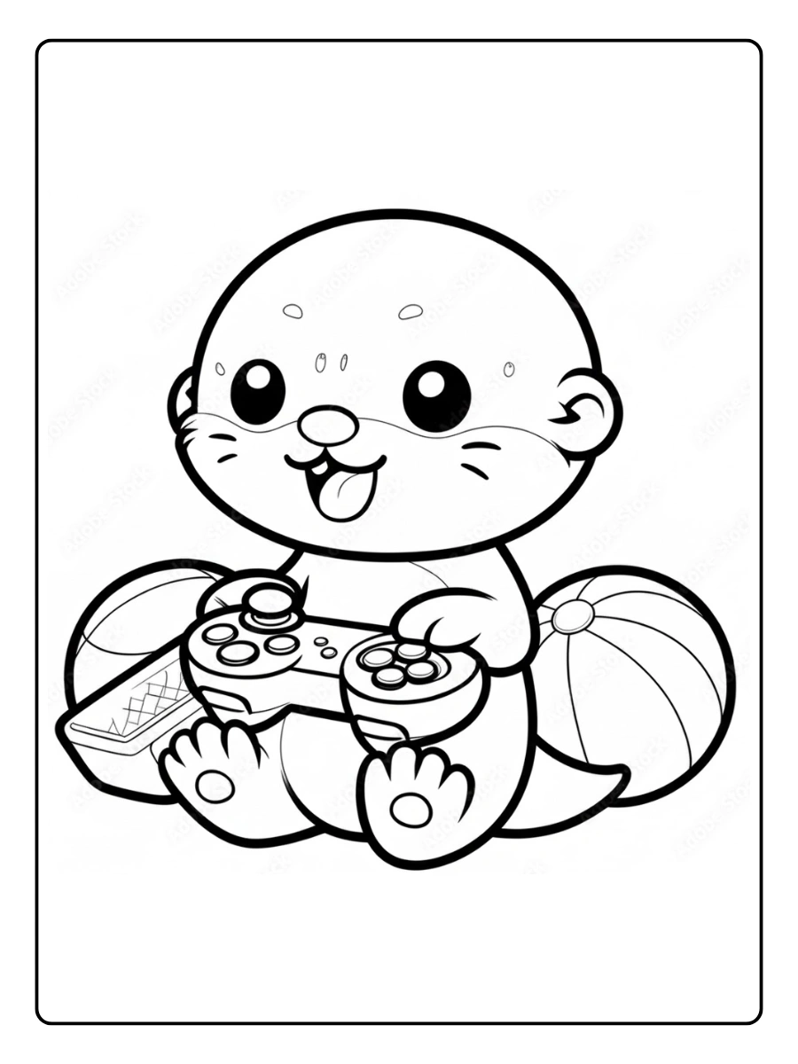 nutria para colorear (15)