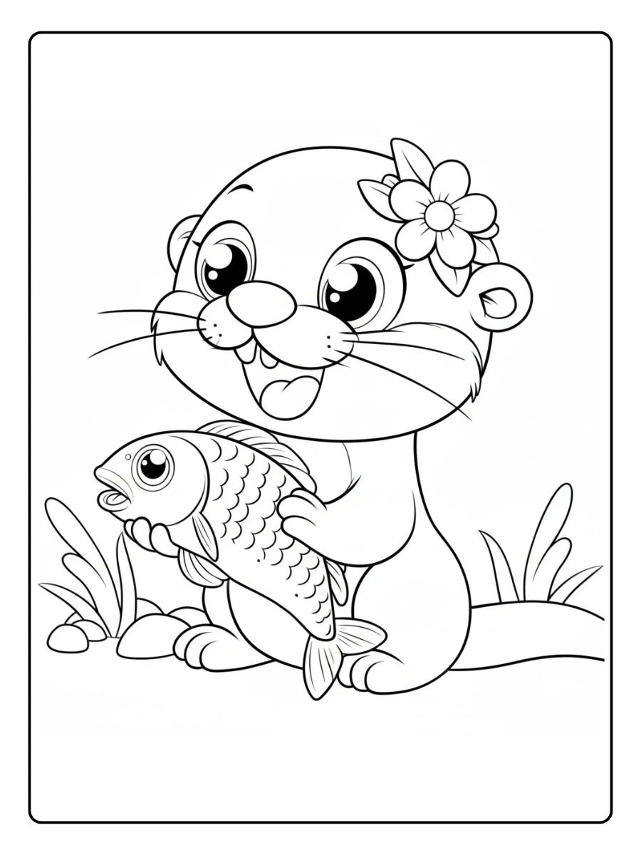 nutria para colorear (3)