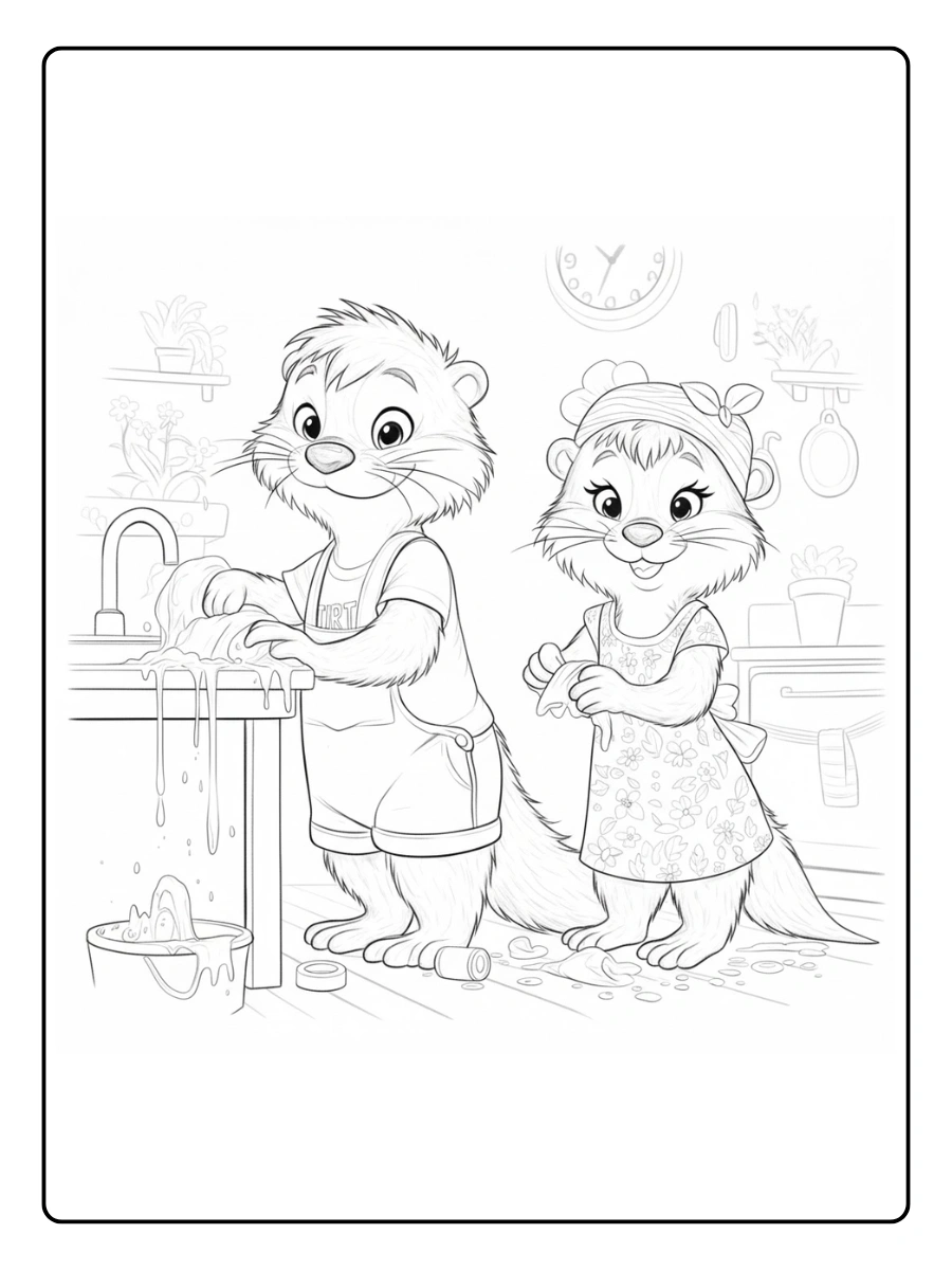 nutria para colorear (4)