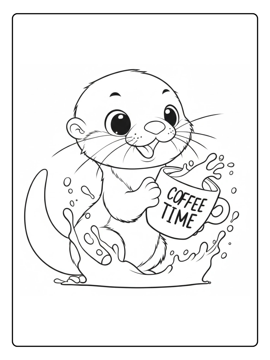 nutria para colorear (5)