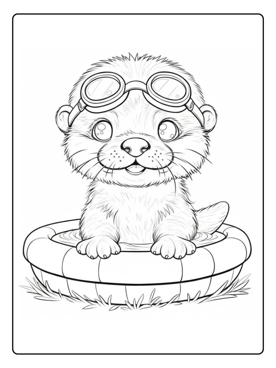 nutria para colorear (6)