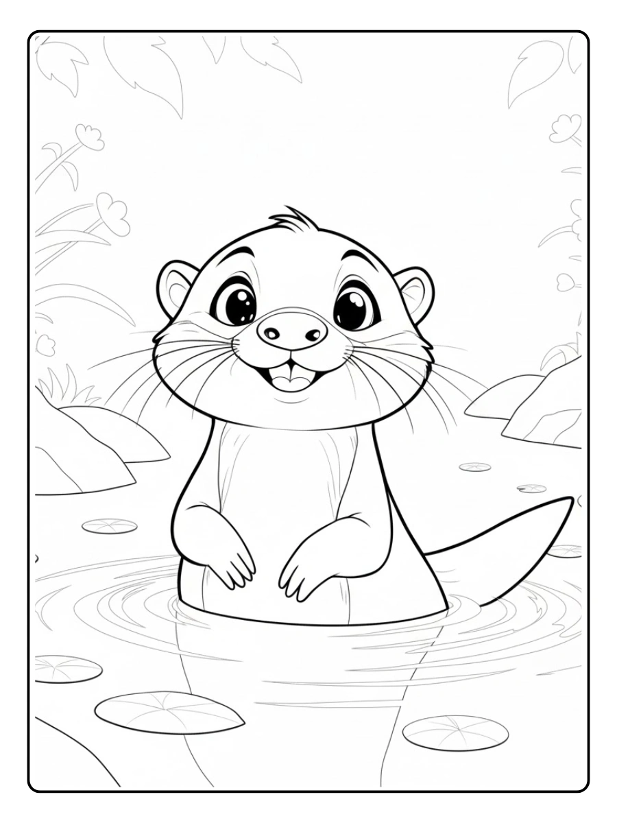 nutria para colorear (7)