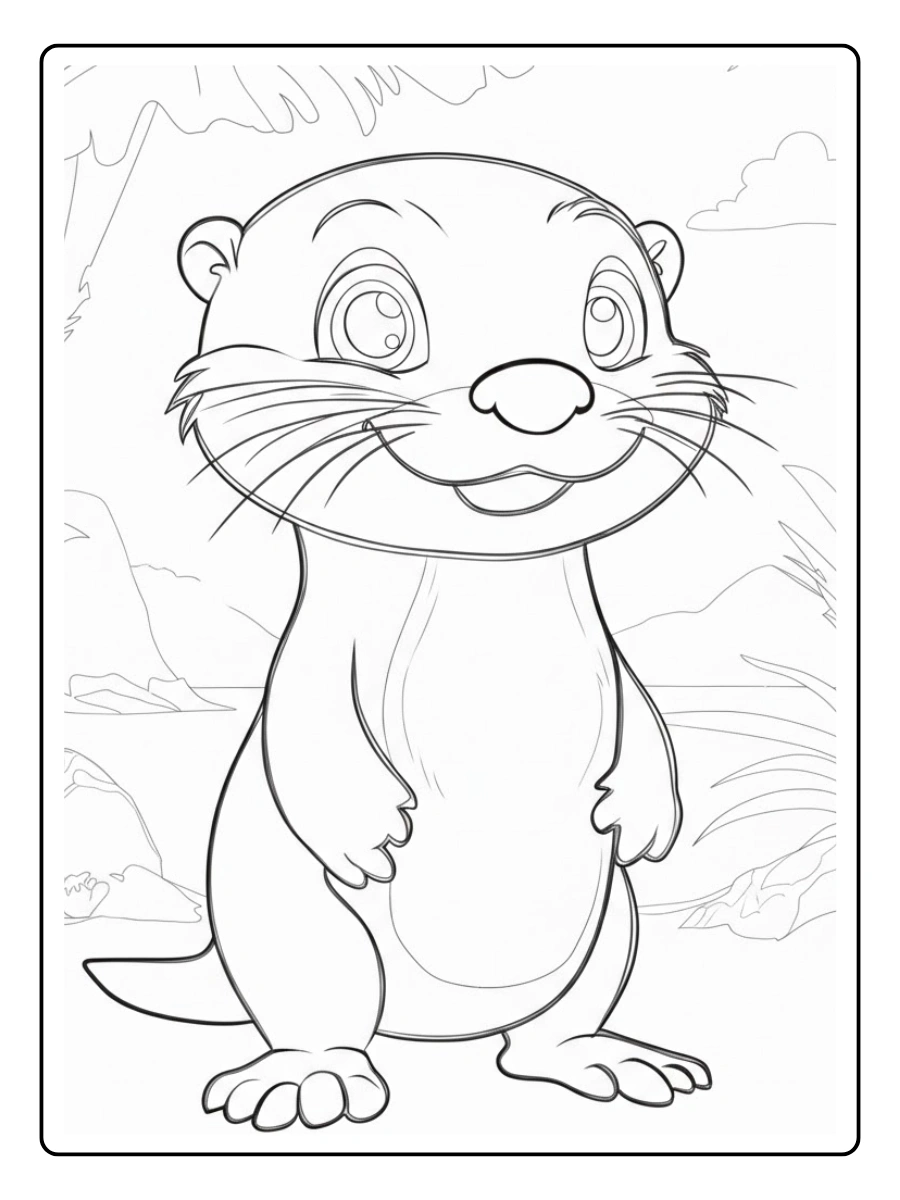 nutria para colorear (8)