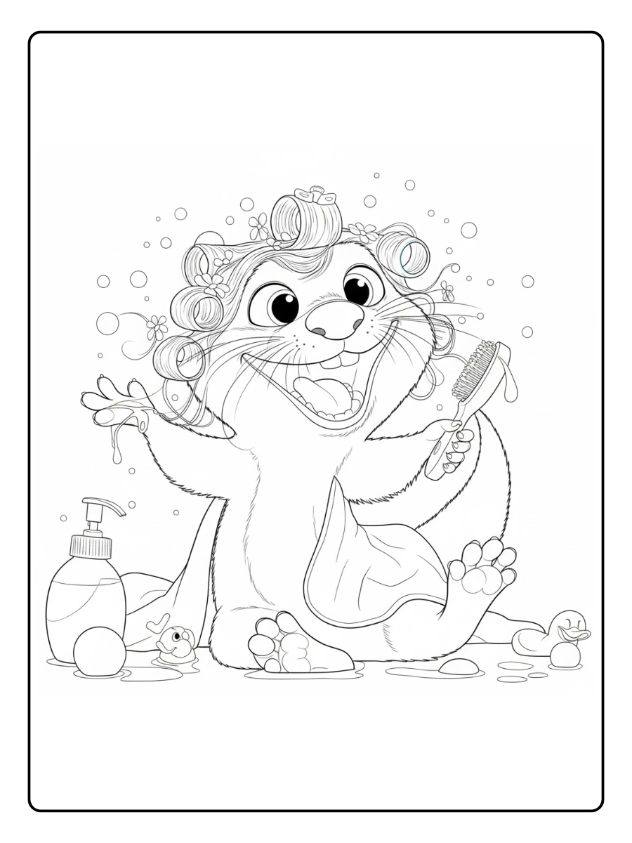 nutria para colorear (9)