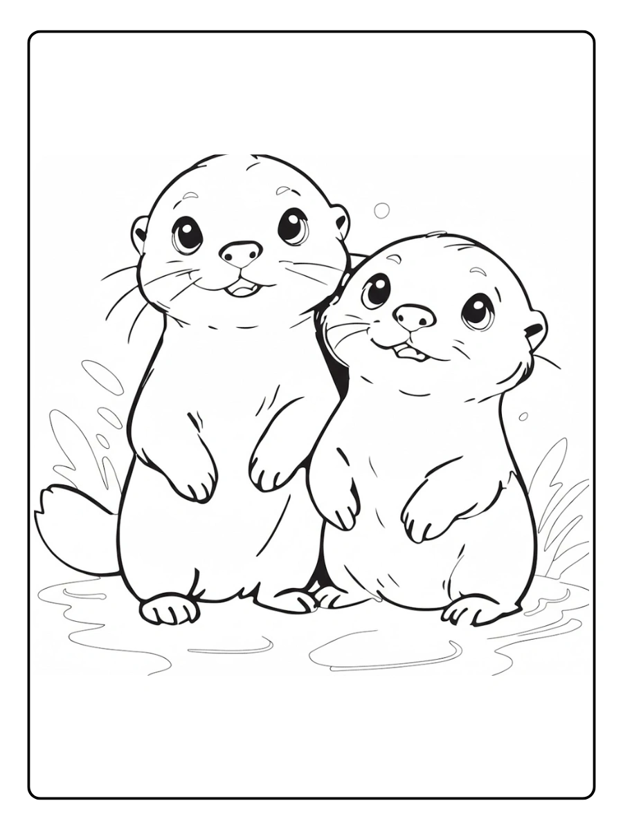 nutria para colorear