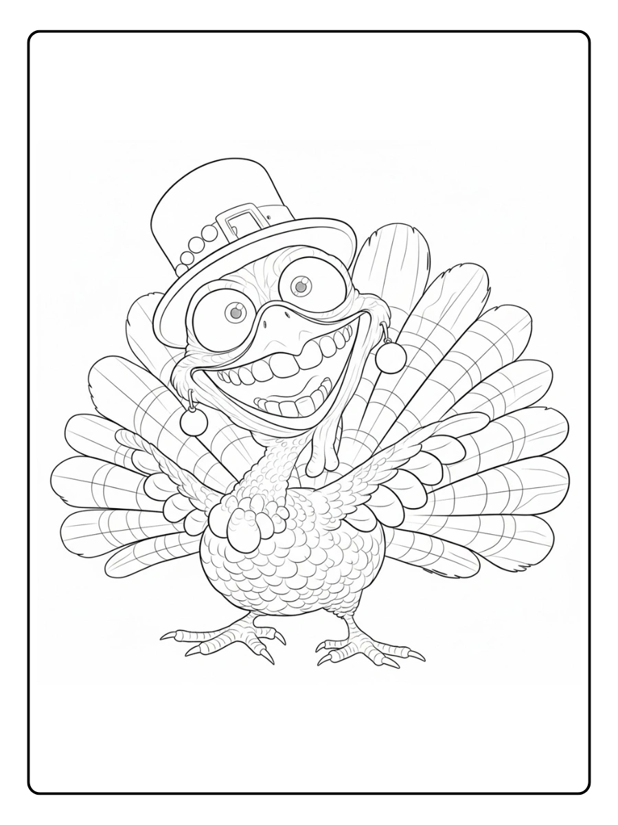 pavo para colorear (12)