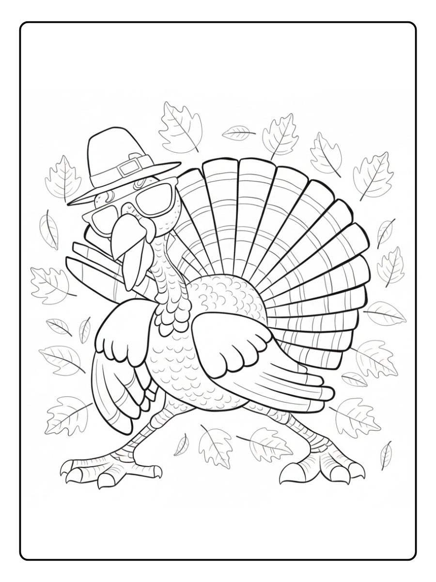 pavo para colorear (2)