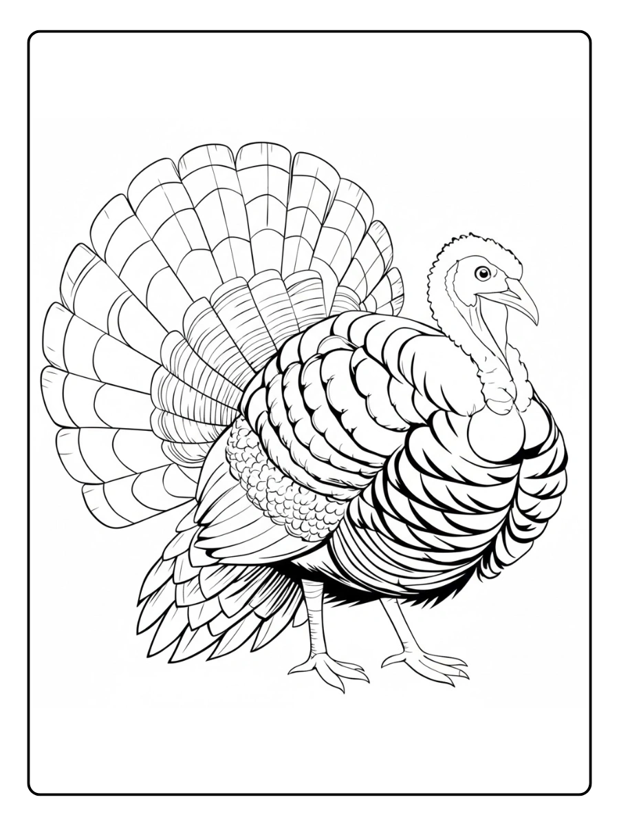 pavo para colorear (3)