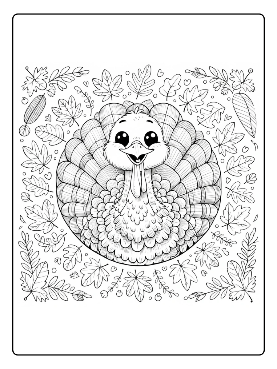 pavo para colorear (4)