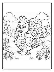 pavo para colorear (6)