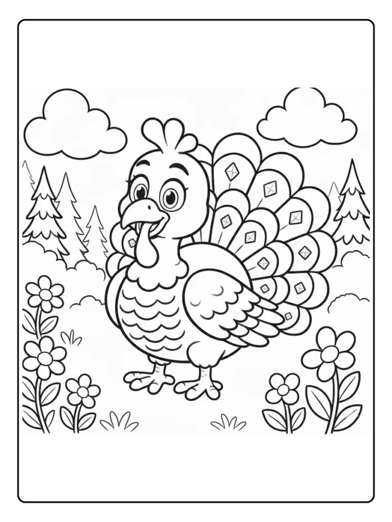 pavo para colorear (6)