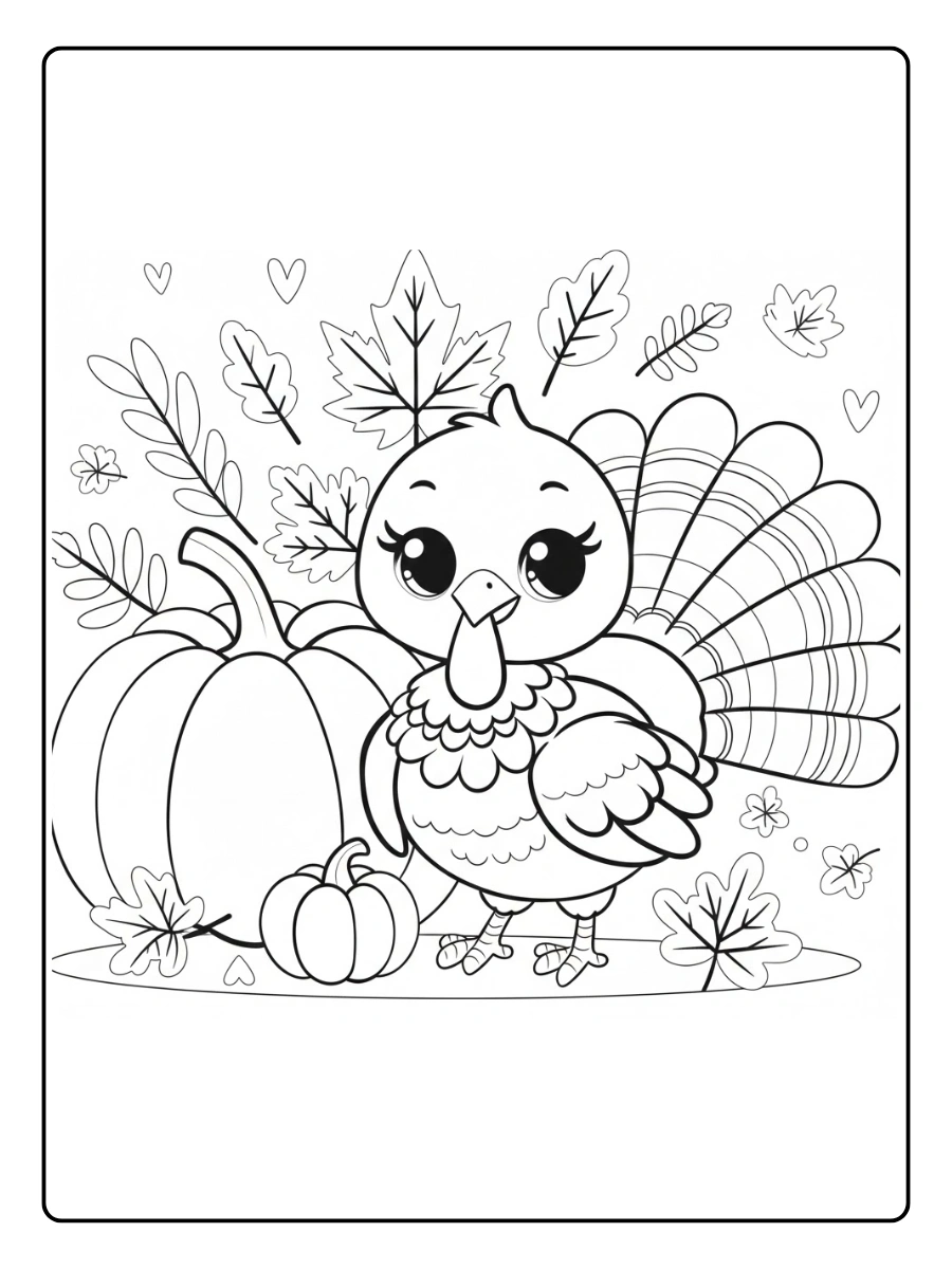 pavo para colorear (9)