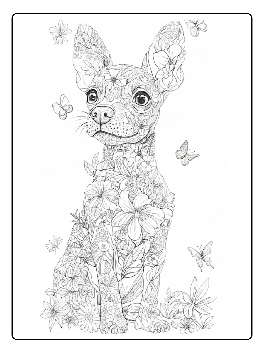 perro chihuahua para colorear (17)