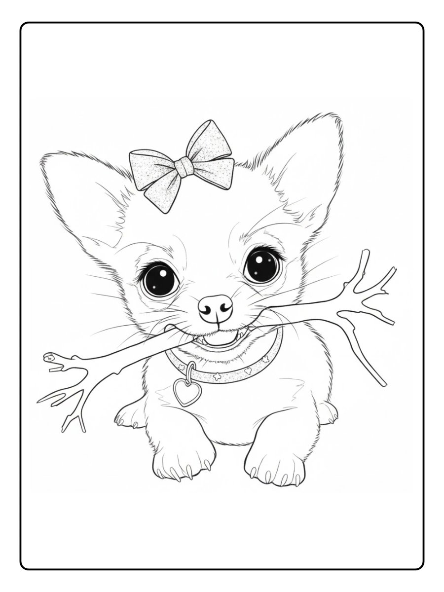 perro chihuahua para colorear (2)