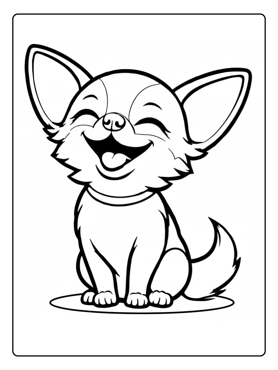 perro chihuahua para colorear