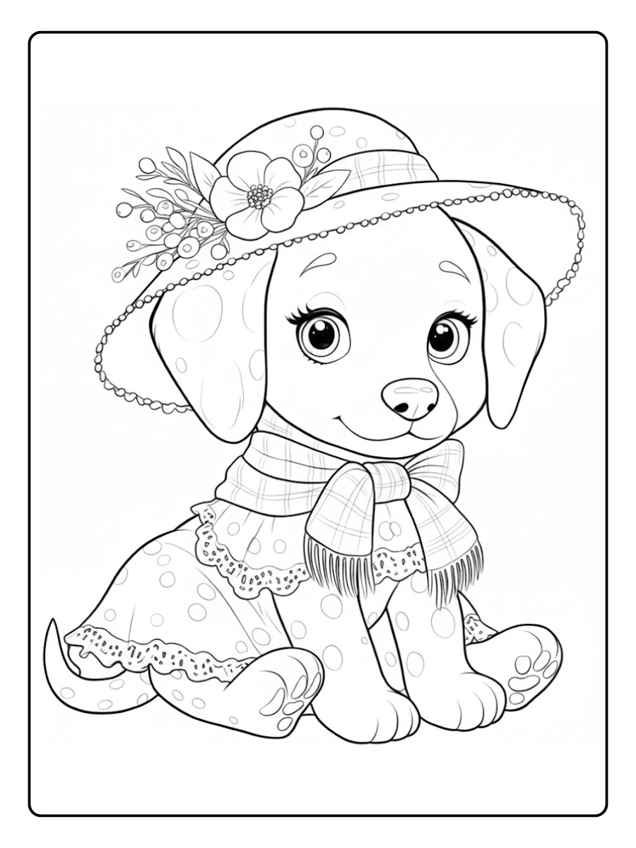 perro para colorear (3)