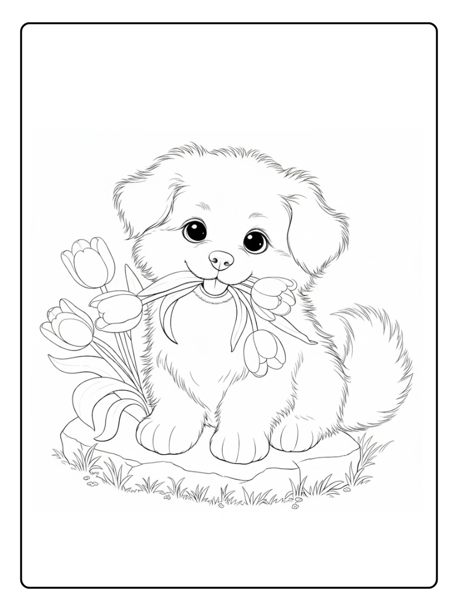 perro para colorear (9)