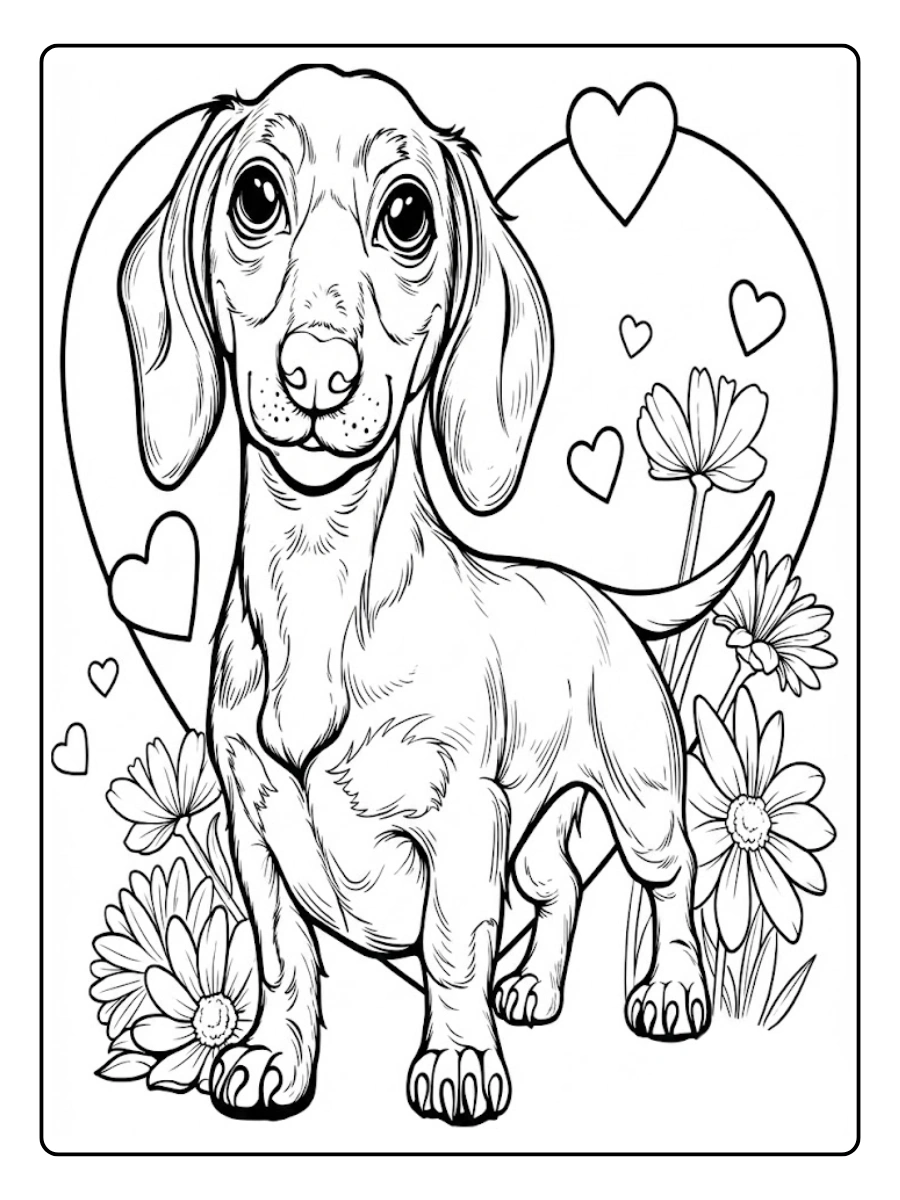 perro salchicha para colorear (10)