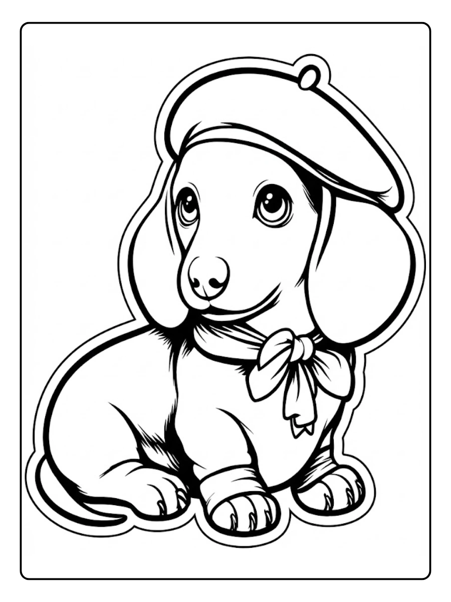 perro salchicha para colorear (11)