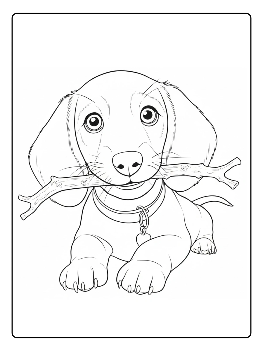 perro salchicha para colorear (13)