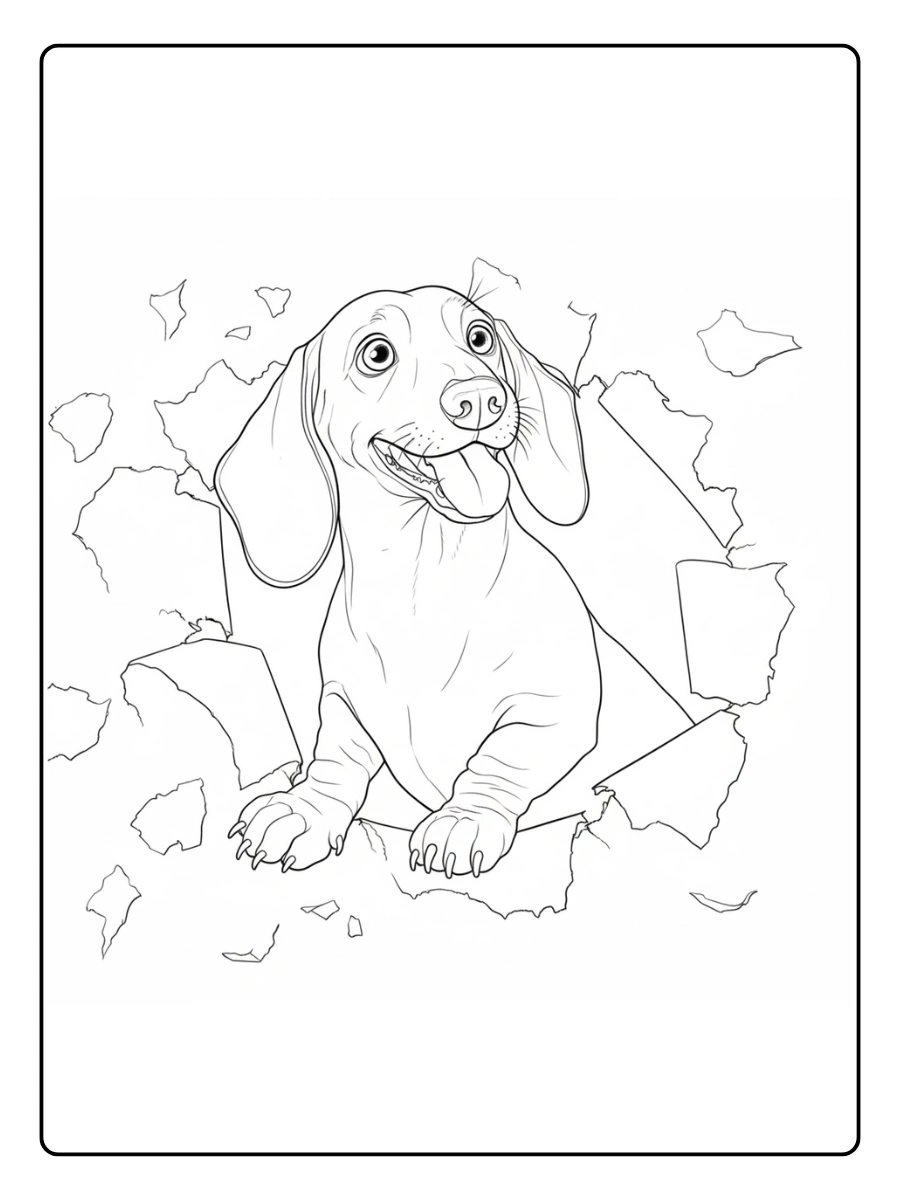 perro salchicha para colorear (15)
