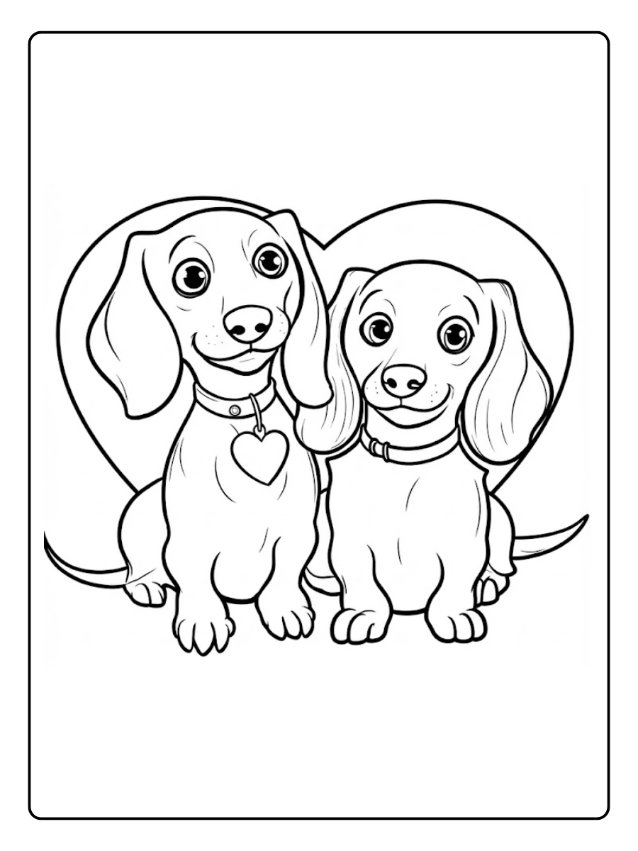 perro salchicha para colorear (2)