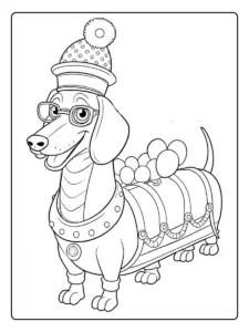 perro salchicha para colorear (3)