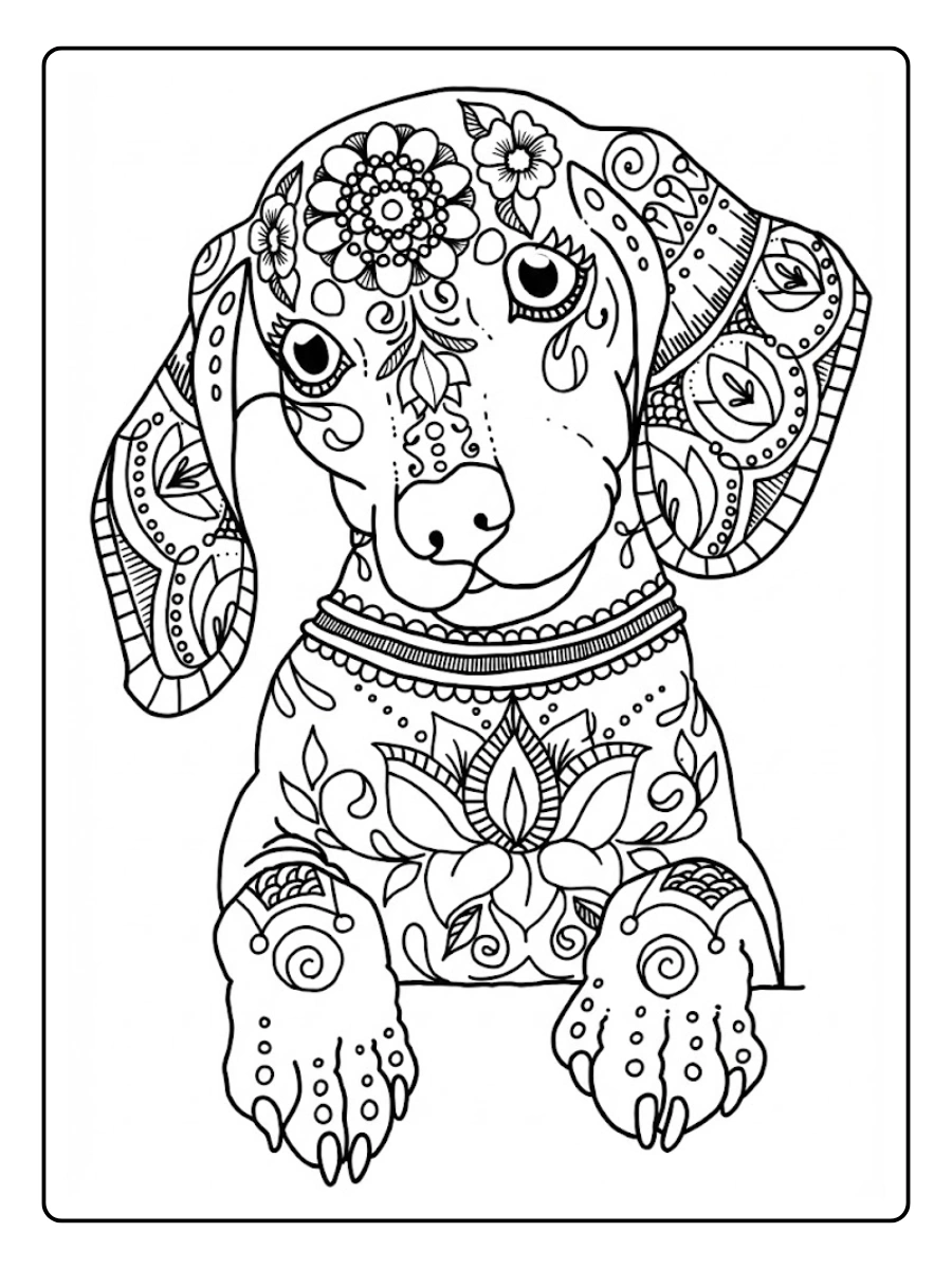 perro salchicha para colorear (4)