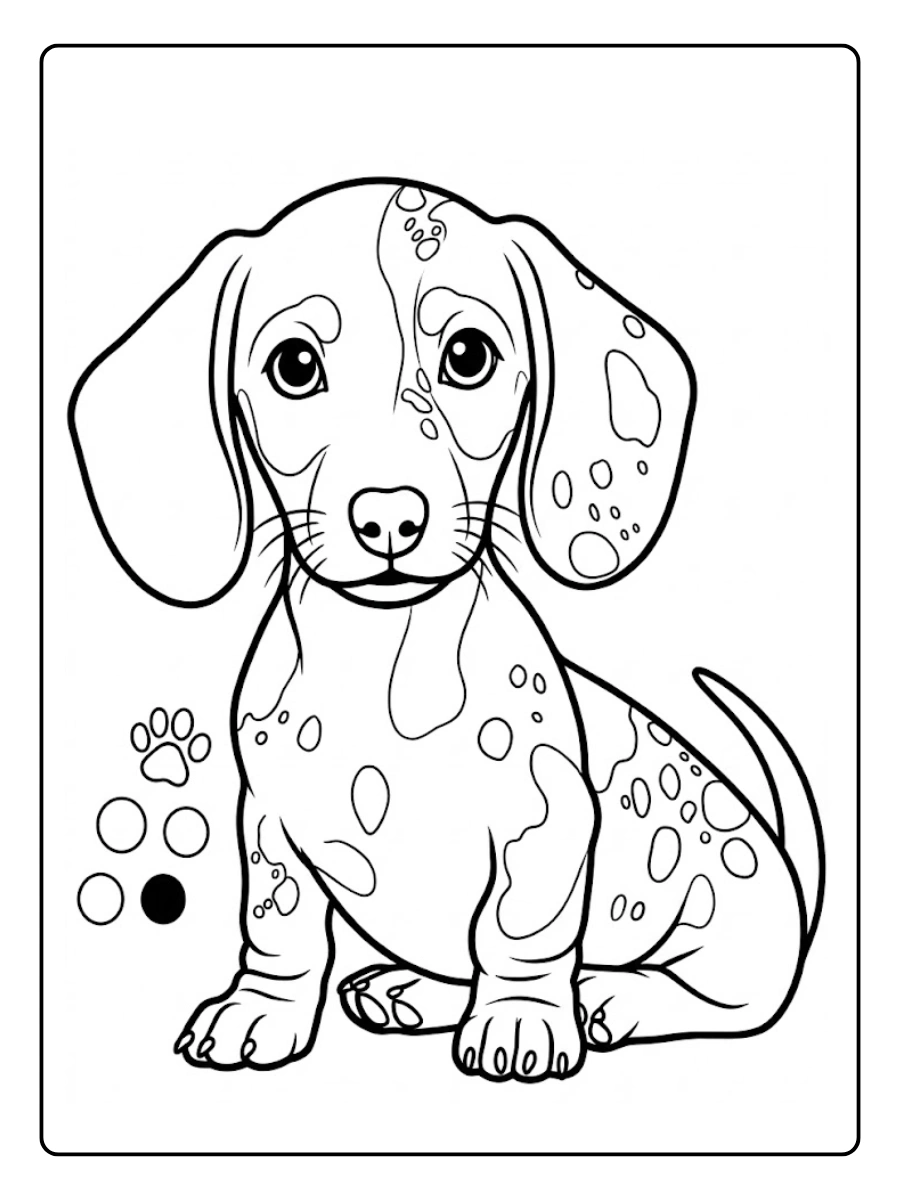 perro salchicha para colorear (5)