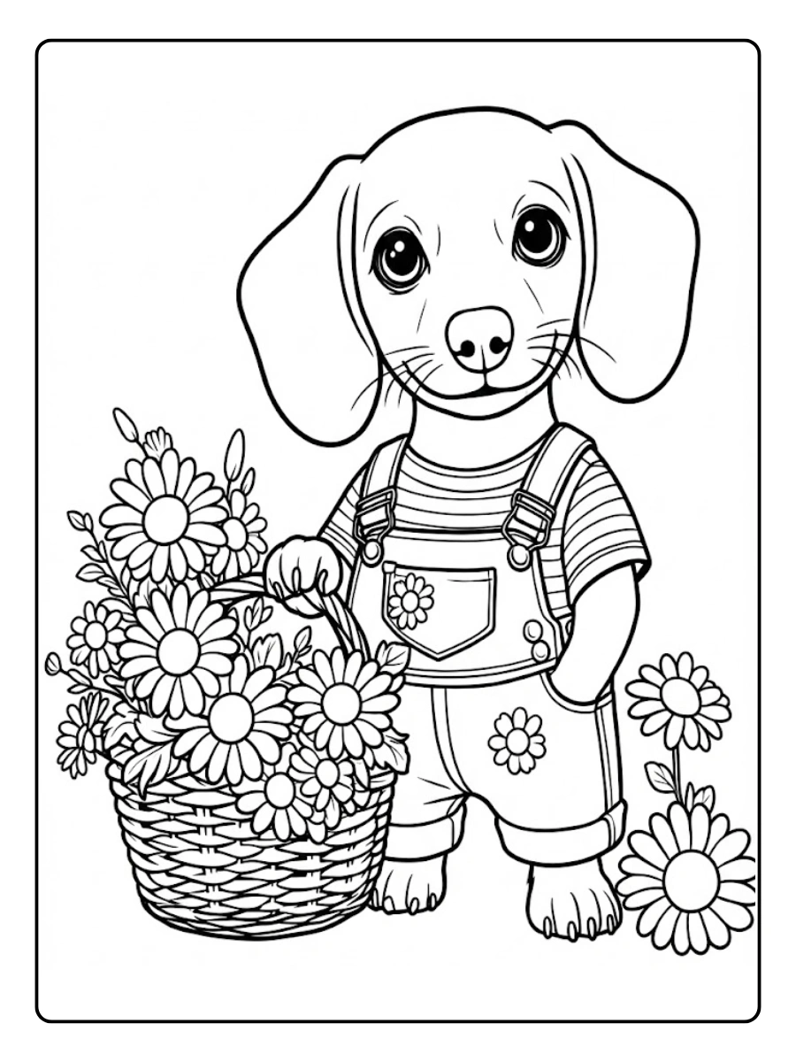 perro salchicha para colorear (7)