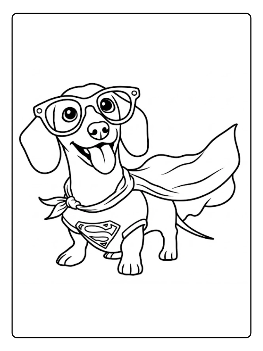 perro salchicha para colorear (9)