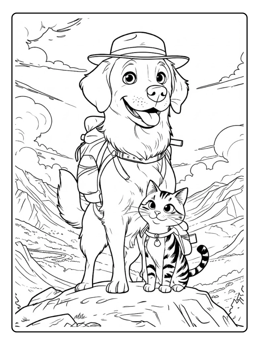 perro y gato para colorear (12)