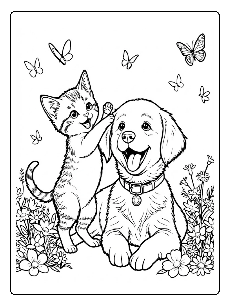 perro y gato para colorear (15)