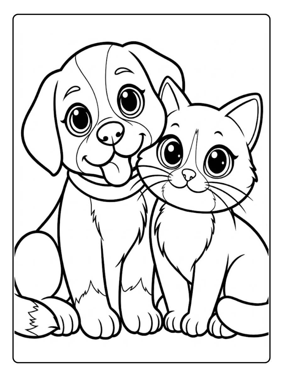 perro y gato para colorear (7)