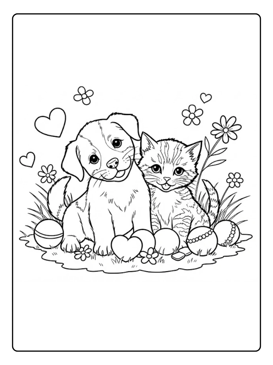 perro y gato para colorear (9)