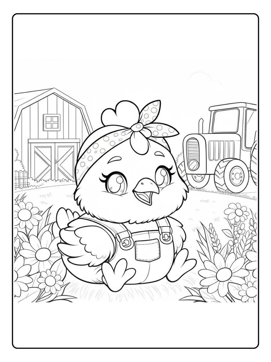 pollito para colorear (12)