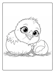 pollito para colorear (14)