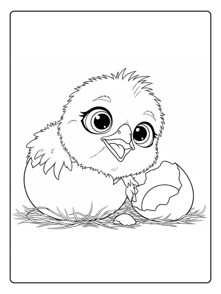 pollito para colorear (14)