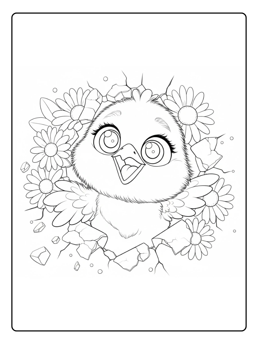 pollito para colorear (15)