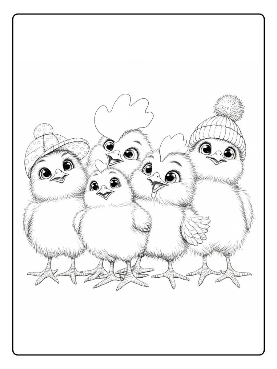 pollito para colorear (8)