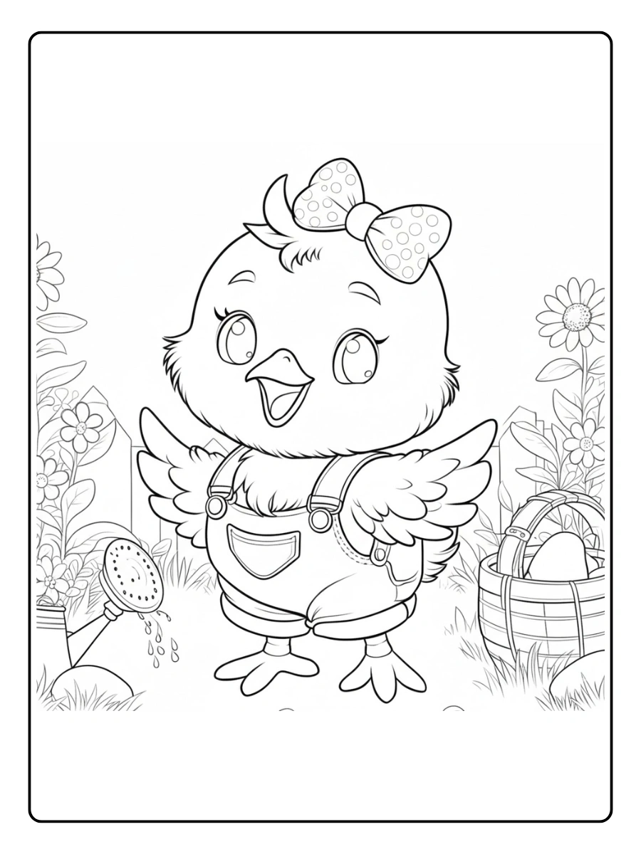 pollito para colorear (9)