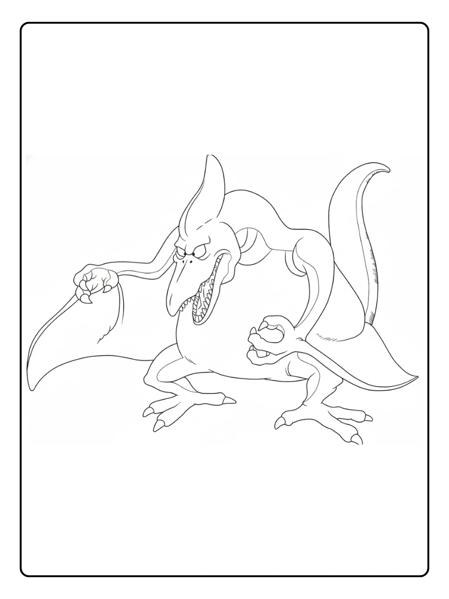 pterodactilo para colorear