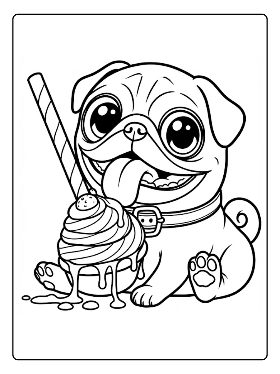 pug para colorear (14)