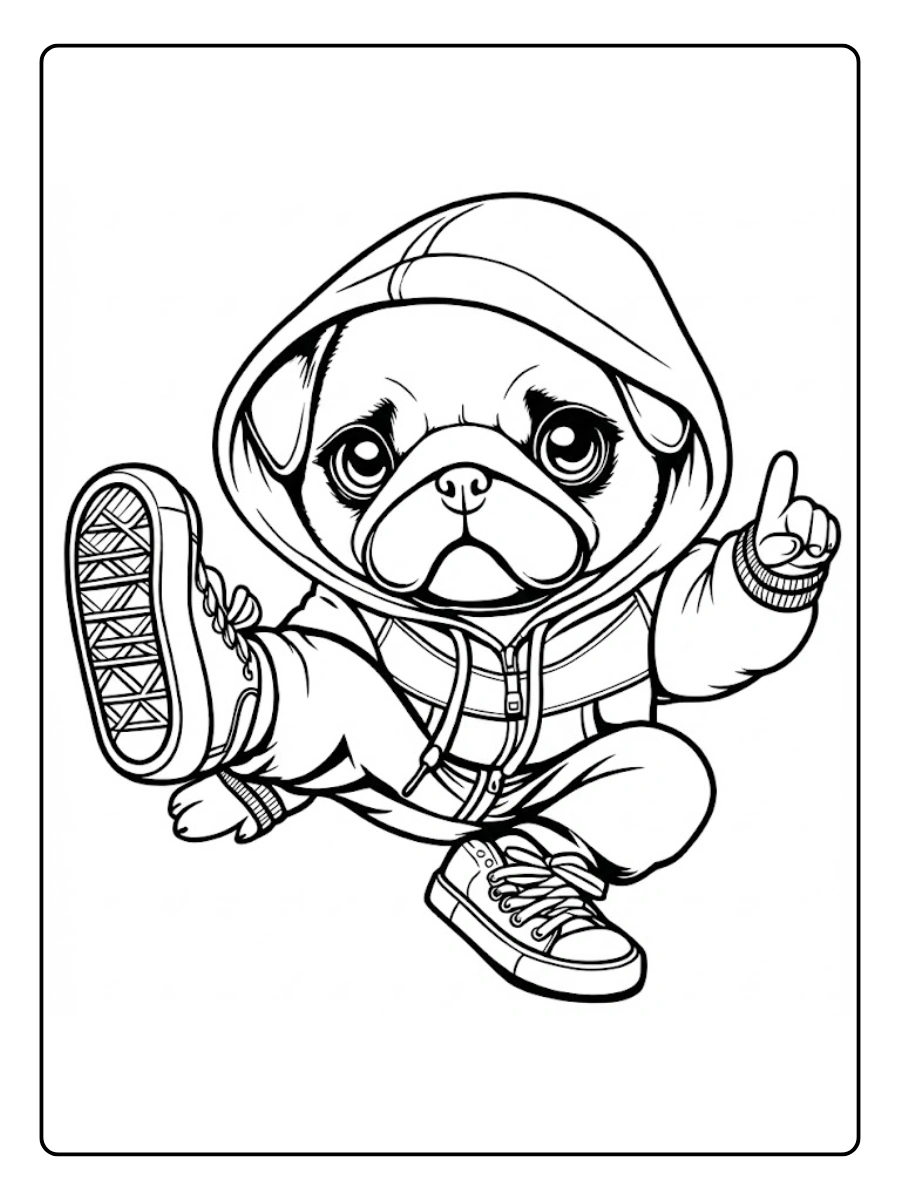 pug para colorear (15)