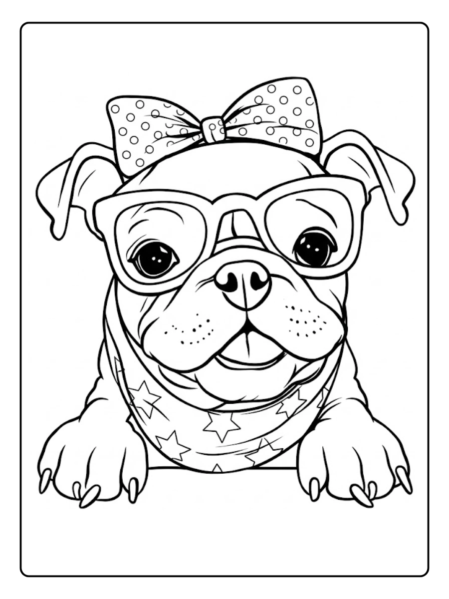 pug para colorear (2)
