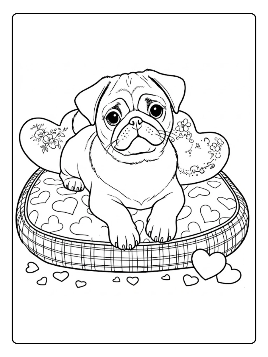 pug para colorear (4)