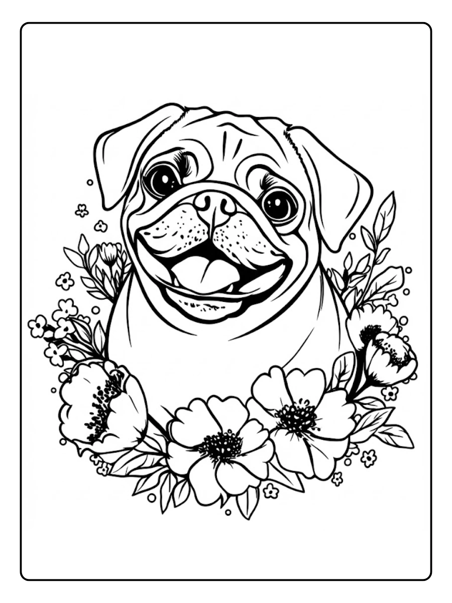 pug para colorear
